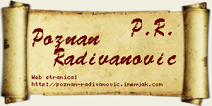Poznan Radivanović vizit kartica